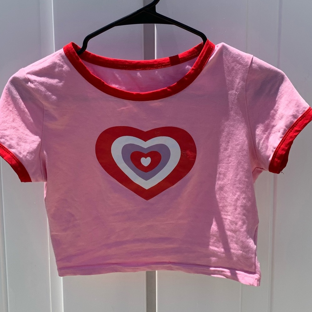 Pink Heart Baby Tee